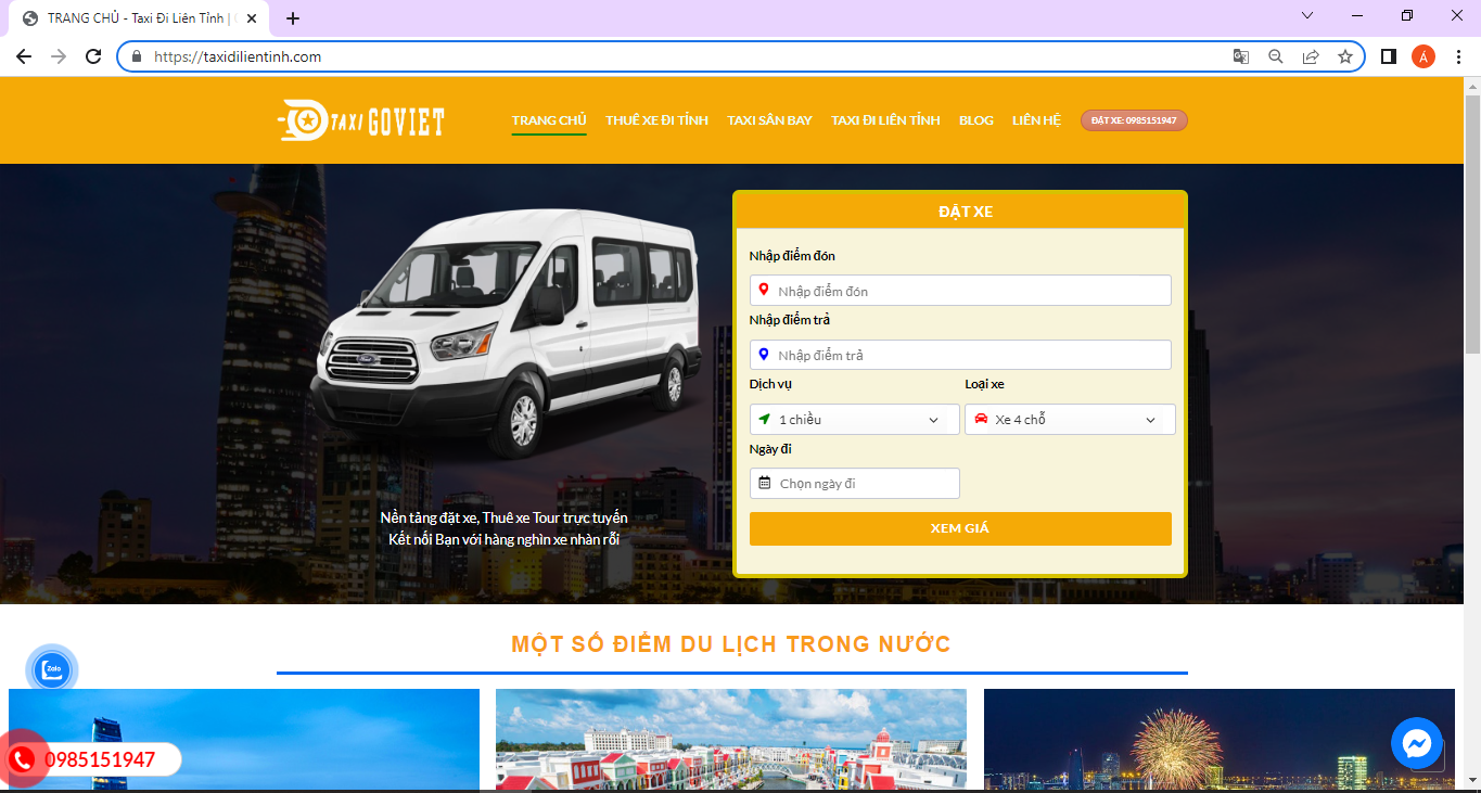 Giới thiệu taxi liên tỉnh Taxi GoViet