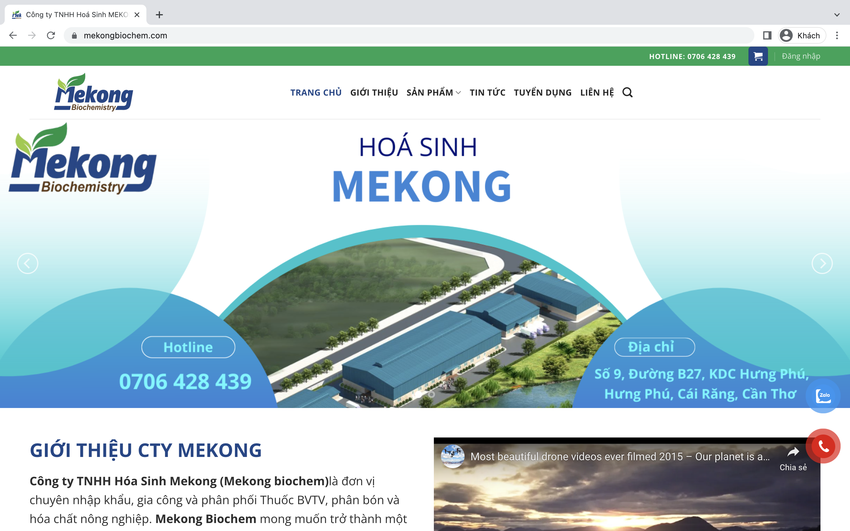 Giới thiệu Công ty TNHH Hoá Sinh Mekong